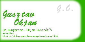 gusztav okjan business card